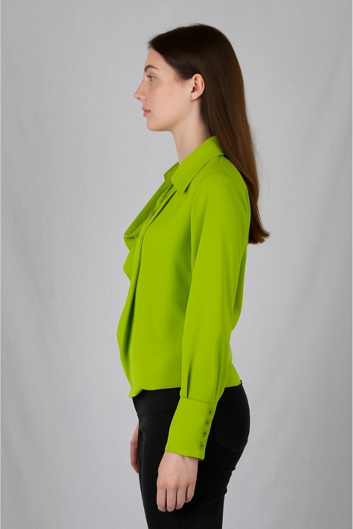 Dairesy blusa in tessuto fluido con dettaglio gioiello ss24d0414 [7437a9f8]