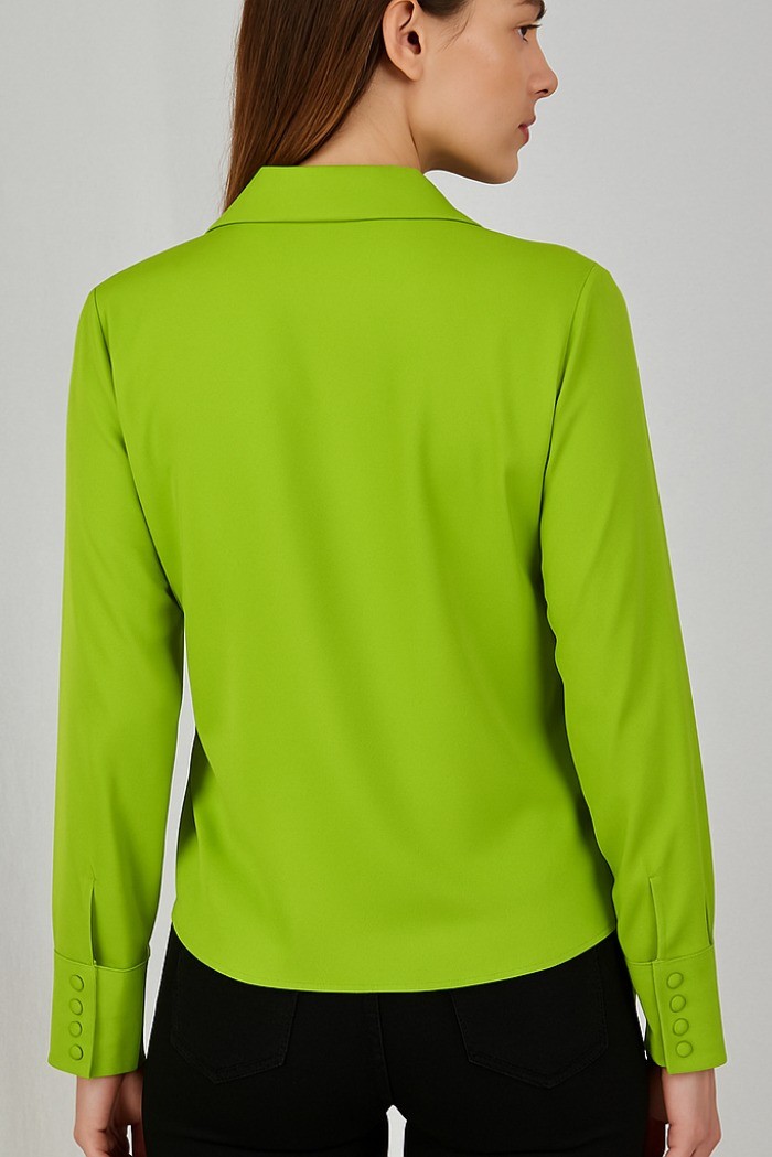 Dairesy blusa in tessuto fluido con dettaglio gioiello ss24d0414 [c32a68fc]