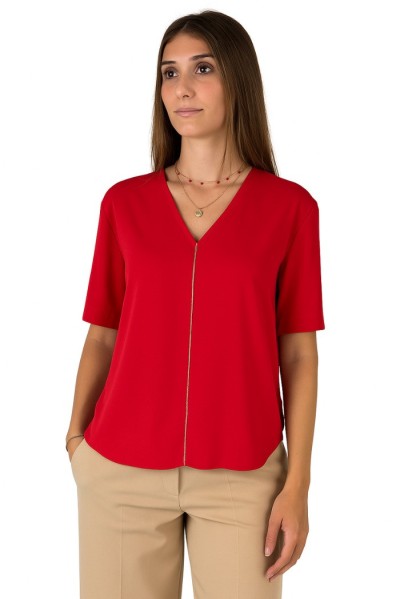 Maidoma blusa da donna con scollo a V e strass pe25f527/bl2045 — 805219040074866_4