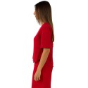 Maidoma blusa da donna con scollo a V e strass pe25f527/bl2045 [d21972cf]