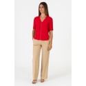 Maidoma blusa da donna con scollo a V e strass pe25f527/bl2045 [6054f4d5]
