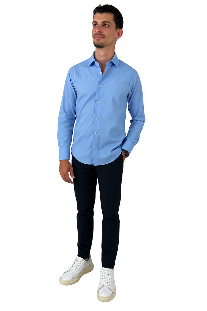 Brouback camicia da uomo in cotone stretch Slim10luxury-e01 [83178bac]