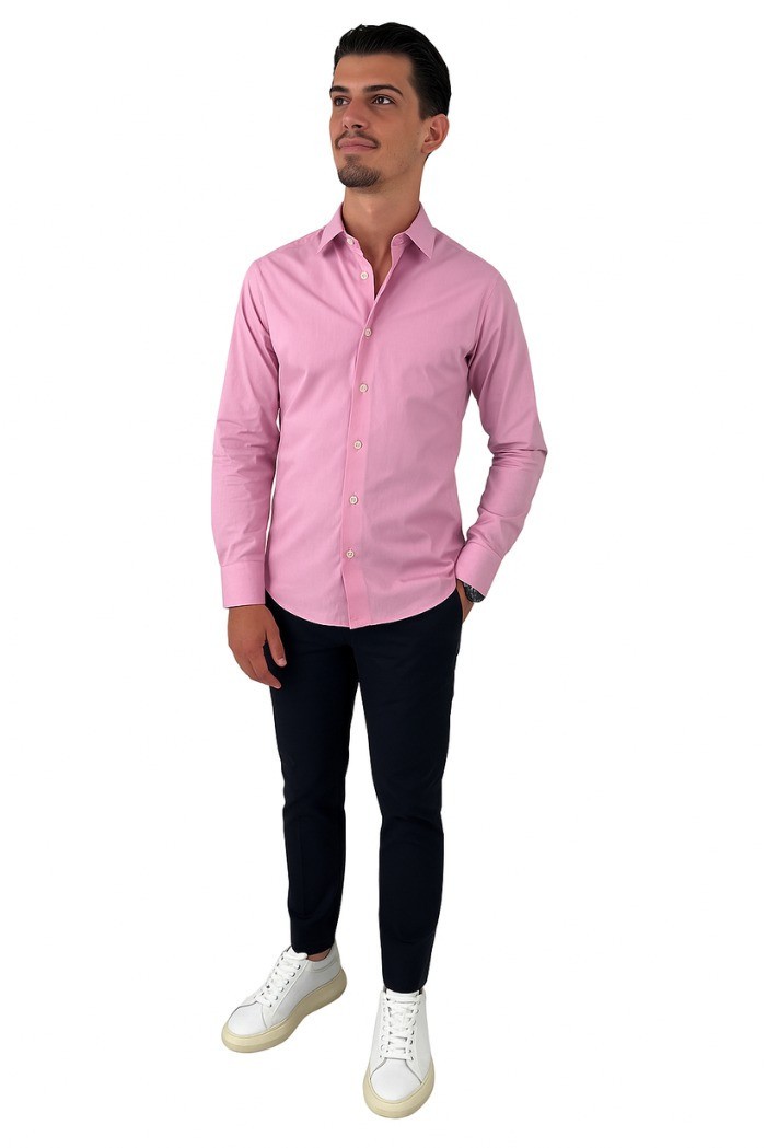 Brouback camicia da uomo in cotone stretch Slim10luxury-e01 [6ab2e12a]
