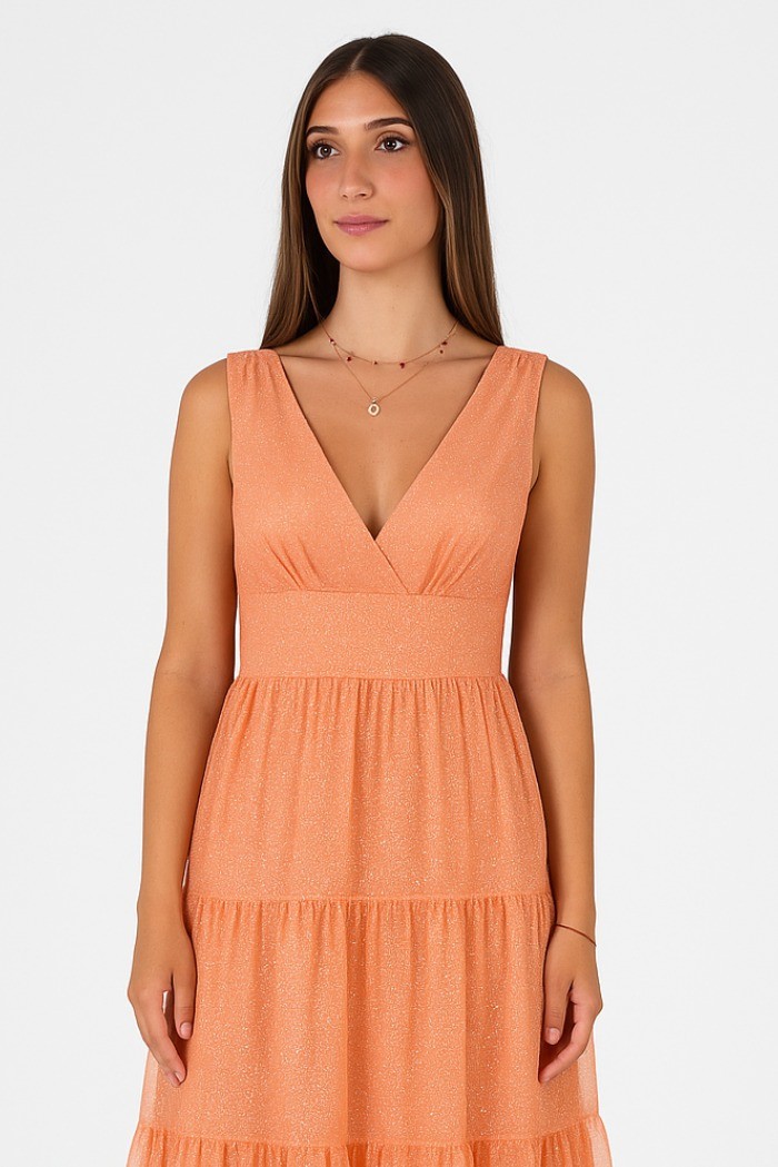 Dairesy abito in glitter scollo a v ss24d0435 [bee89cd9]