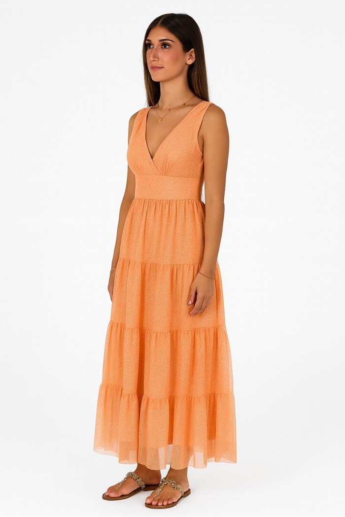 Dairesy abito in glitter scollo a v ss24d0435 [09f55ddd]