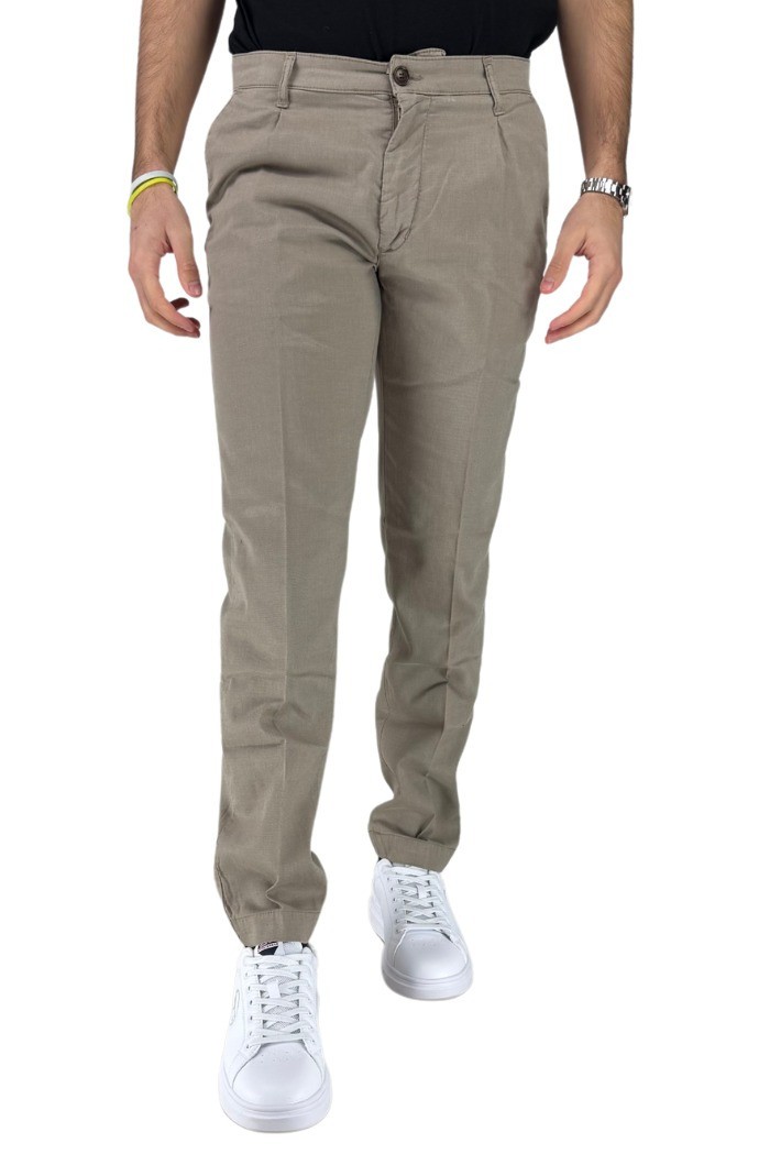 Moro pantalone chino con pences tinto in filo me2530 [d26c20b5]