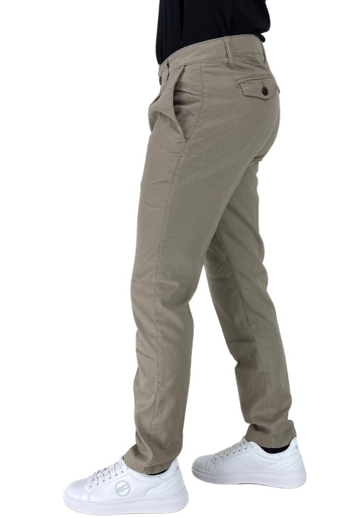 Moro pantalone chino con pences tinto in filo me2530 [0b4a63b8]