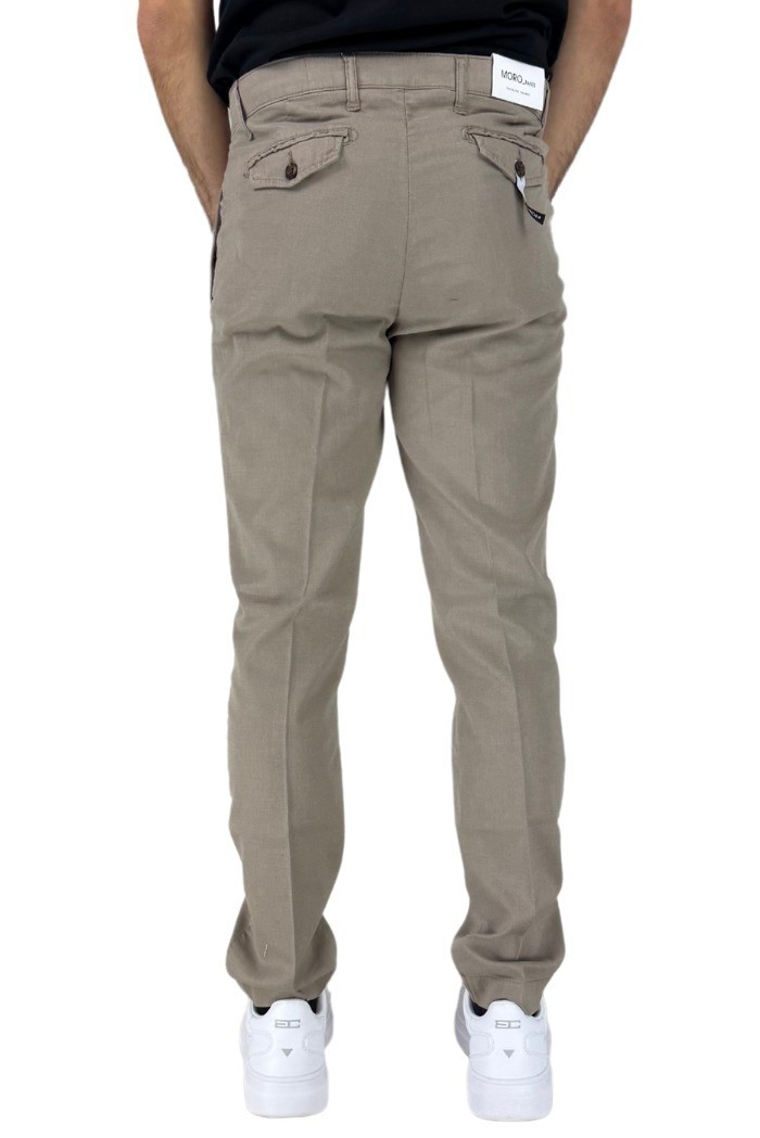 Moro pantalone chino con pences tinto in filo me2530 [bc57a2bc]