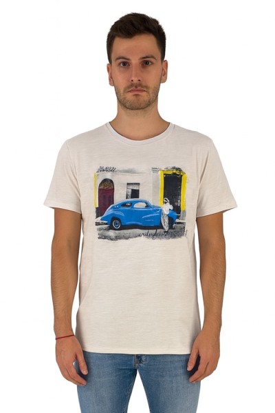 Guy t-shirt in cotone fiammato con stampa ed orli vivi Cabrio959-sb m48865 — 805219040074362_2