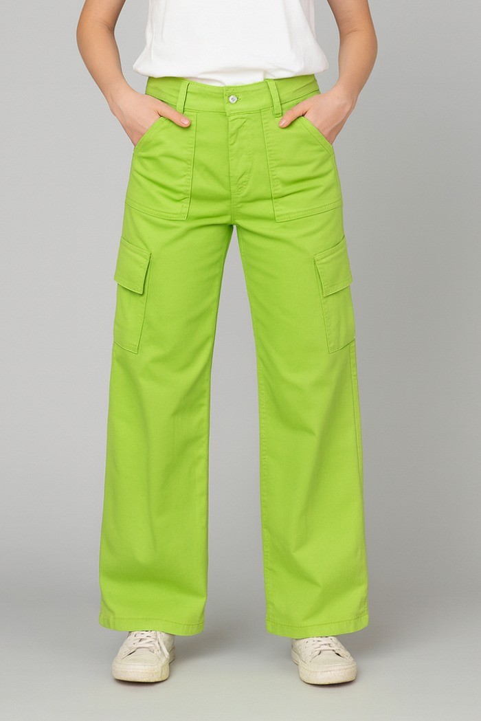 Dairesy pantalone palazzo in denim con tasconi ss24d0356 [a534ffe5]