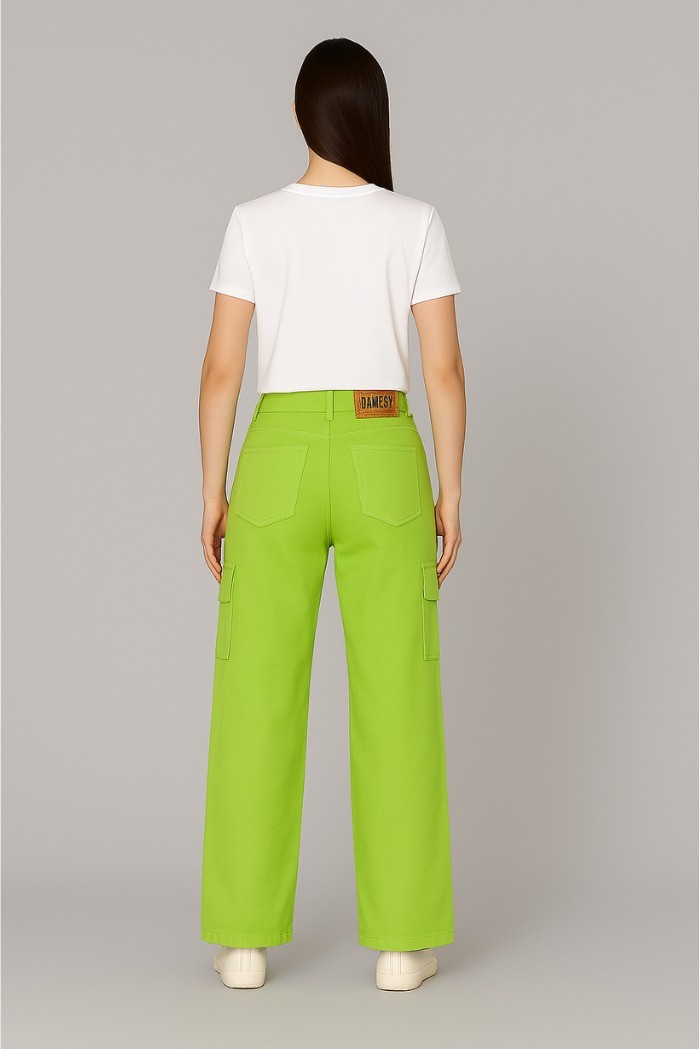 Dairesy pantalone palazzo in denim con tasconi ss24d0356 [cb0f7dec]