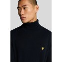 Lyle & Scott dolcevita in misto lana merino e cotone con logo kn2103vc [55609b6e]