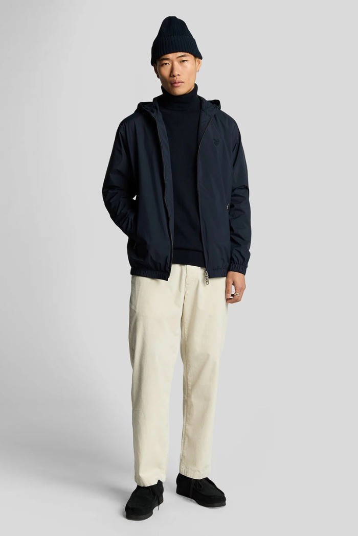Lyle & Scott dolcevita in misto lana merino e cotone con logo kn2103vc [5030dc70]
