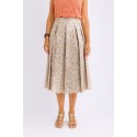 Dairesy gonna midi plissettata con fantasia jacquard animalier ss24d0430 [0f1e25d0]