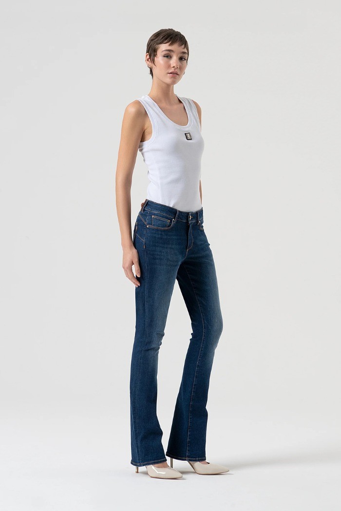 Fracomina jeans bootcut effetto push up in denim lavaggio medio fp25wv8020d46002 [8dc86af1]