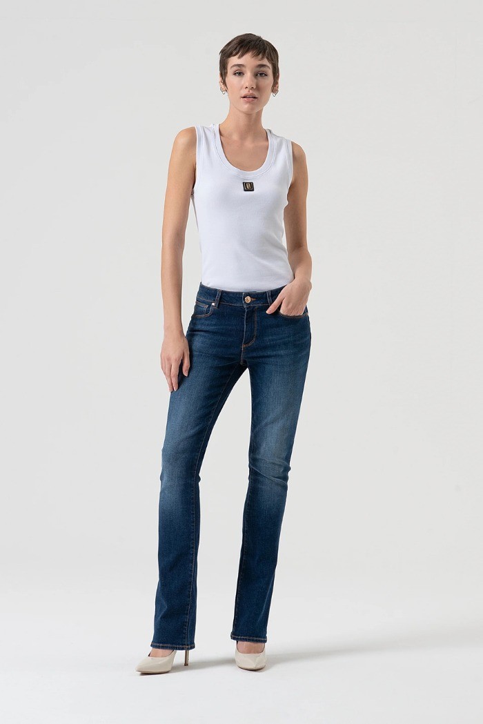 Fracomina jeans bootcut effetto push up in denim lavaggio medio fp25wv8020d46002 [88982def]