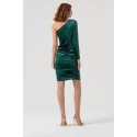 Fracomina abito slim monospalla in velluto fq25wd1005w59601 [c816b27c]