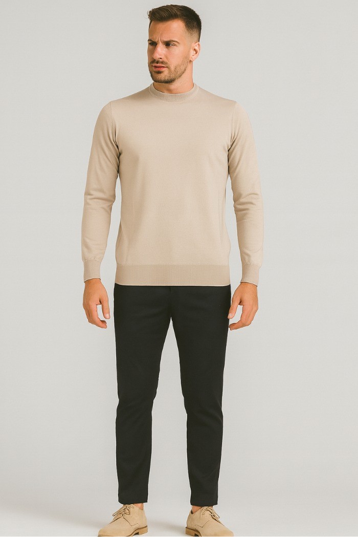 Markup maglia girocollo in lana merino extra fine mk9900154 [11ca57e8]