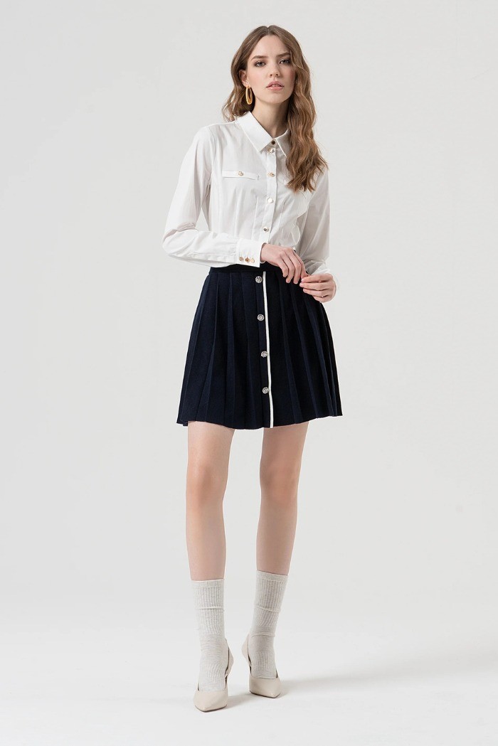 Fracomina gonna slim mini in maglia fr25wg4008k45601 [033cd62b]