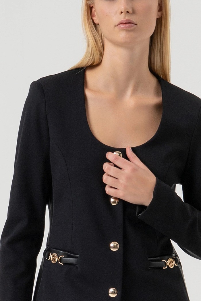 Fracomina giacca slim in mix di tessuti fr25wj2006w78001 [3565876e]
