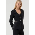 Fracomina giacca slim in mix di tessuti fr25wj2006w78001 [8278466a]