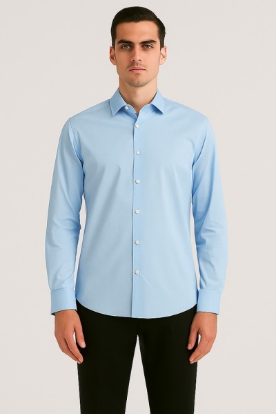 Markup camicia in misto cotone stretch mk23001 — 805219040075463_3