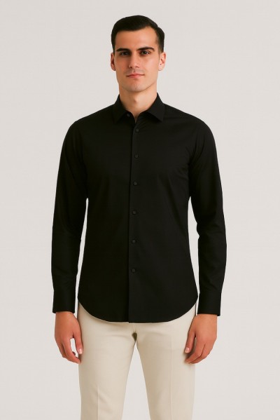 Markup camicia in misto cotone stretch mk23001 — 805219040075463_4