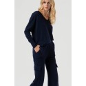 Fracomina pantalone flare in maglia di lana fr25wvc009k47301 [b566b03a]