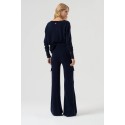 Fracomina pantalone flare in maglia di lana fr25wvc009k47301 [027b713e]