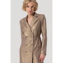 Fracomina abito blazer regular in tessuto gessato metallizzato fs25wd1002w479t4 [096132ab]