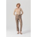 Fracomina pantalone regular a sigaretta in tessuto gessato fs25wv2004w479t4 [205d2190]