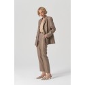 Fracomina pantalone regular a sigaretta in tessuto gessato fs25wv2004w479t4 [4b36e487]