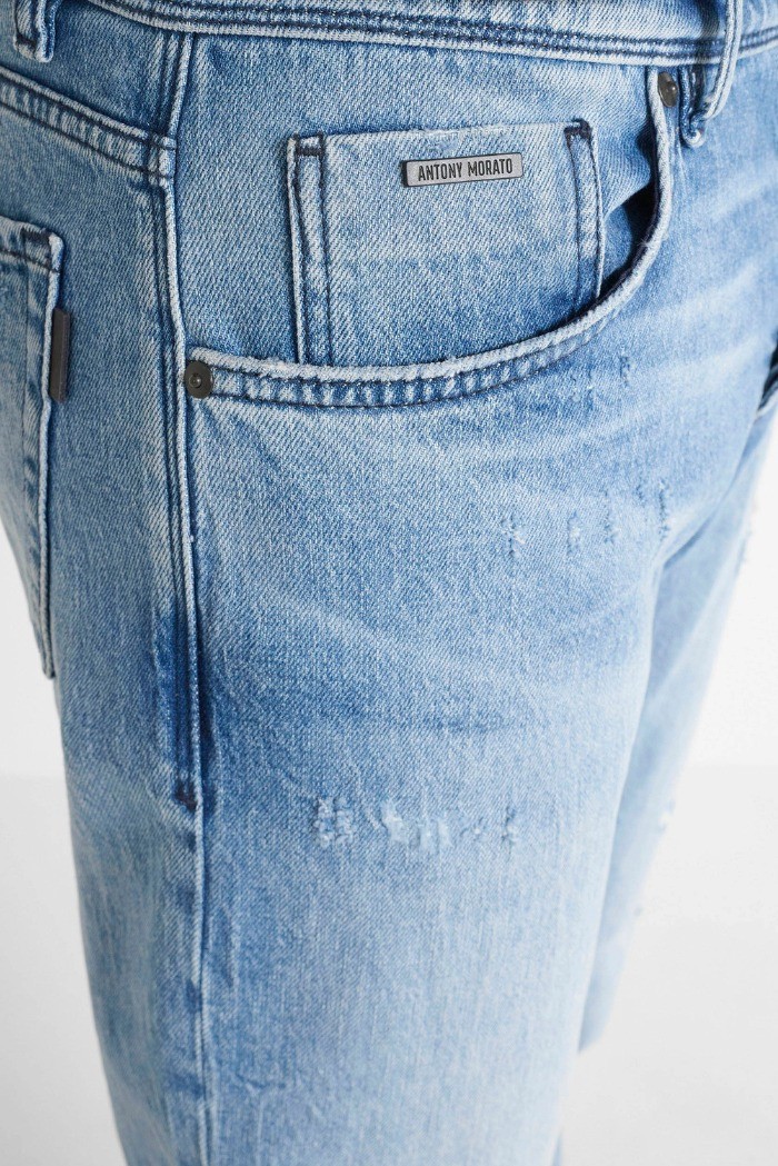 Antony Morato jeans straight fit con lavaggio chiaro Cleve mmdt00267-fa750371-w02155 [83b500da]