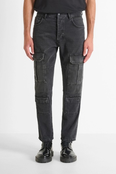 Antony Morato jeans regular fit cargo in denim nero Gary mmdt00297-fa700143-w02099 — 805219040076044_1