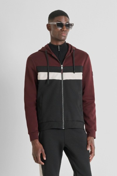 Antony Morato felpa con cappuccio e zip regular fit mmfl01078-fa150168 [0db3c96d]