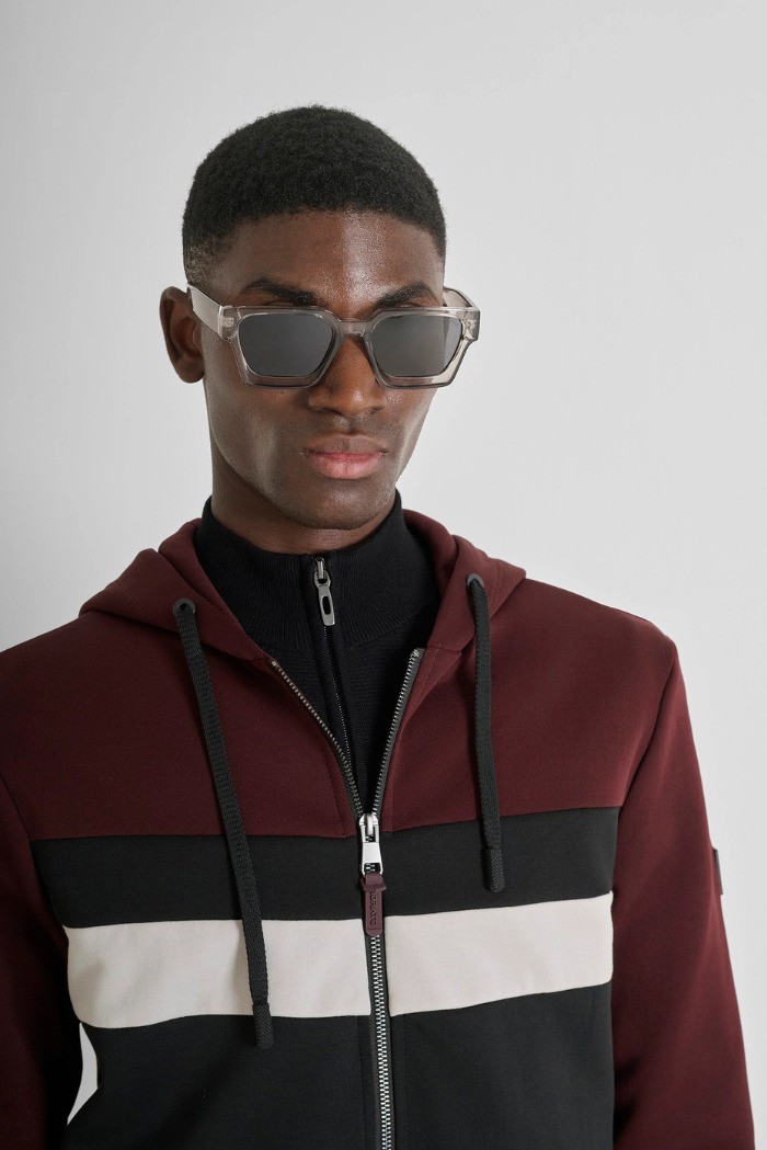 Antony Morato felpa con cappuccio e zip regular fit mmfl01078-fa150168 [66d80c7a]