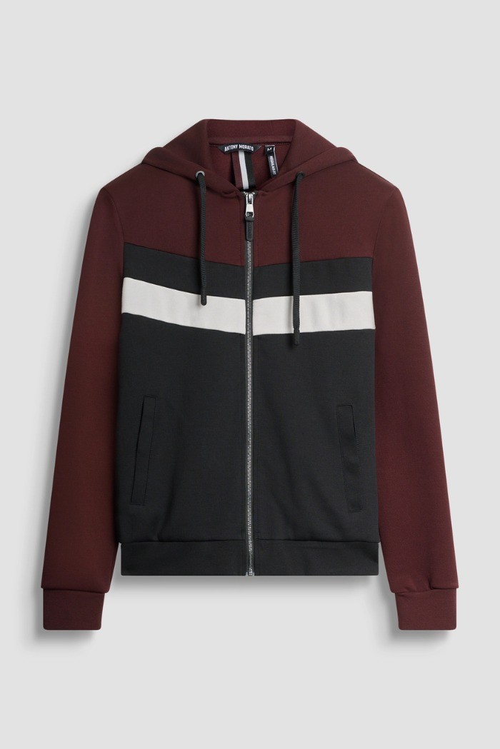Antony Morato felpa con cappuccio e zip regular fit mmfl01078-fa150168 [d1c5cd7e]