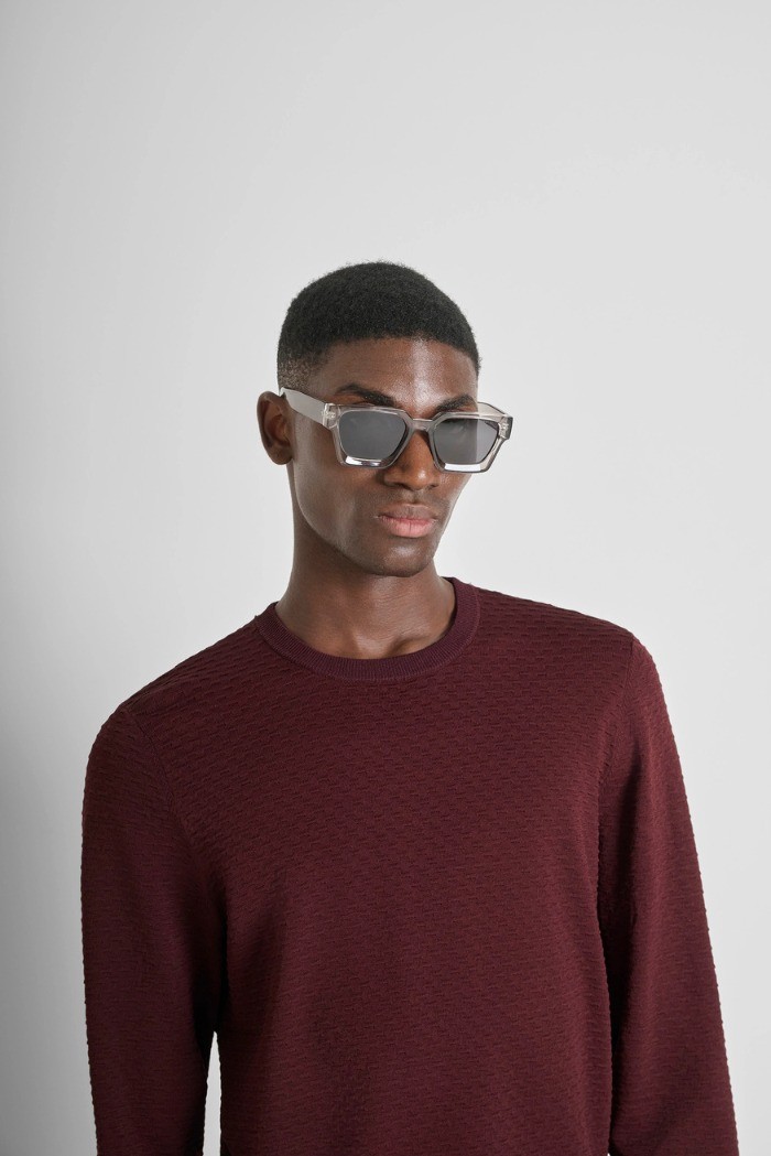 Antony Morato maglia girocollo slim fit con motivo jacquard mmsw01524-ya500084 [cf24199c]