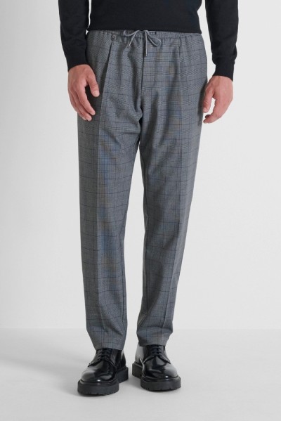 Antony Morato pantaloni regular in misto viscosa a quadri Neil mmtr00748-fa650367 — 805219040076047_2