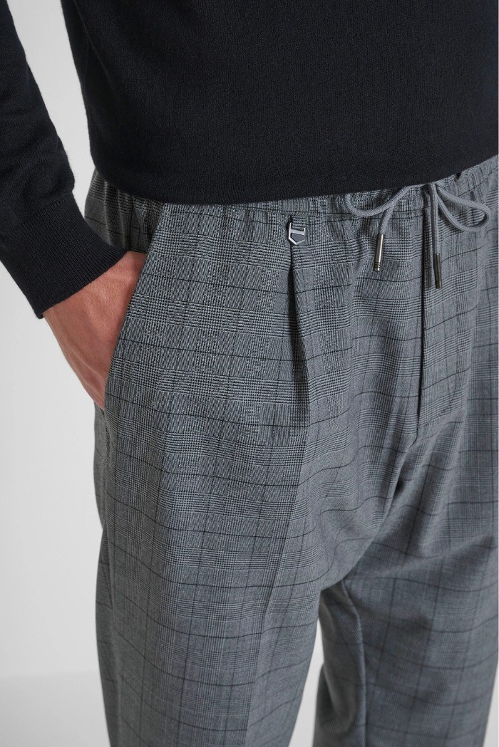 Antony Morato pantaloni regular in misto viscosa a quadri Neil mmtr00748-fa650367 [0f19c13c]