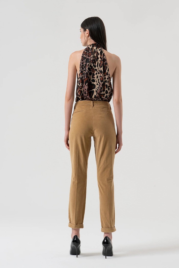 Fracomina pantalone regular chino in velluto fr25wv4001w56901 [cdb9edbc]