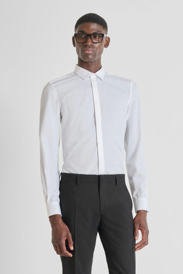 Antony Morato camicia slim fit in cotone easy iron London mmsl00691-fa400078 [9ff63985]