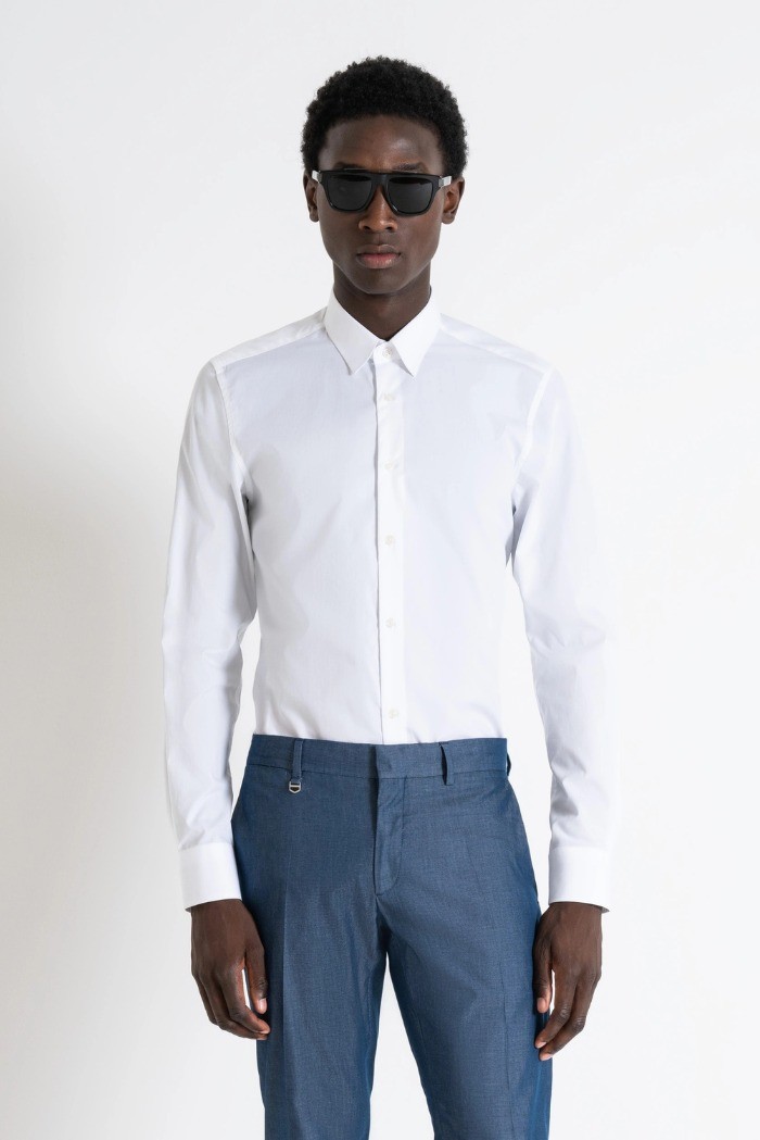 Antony Morato camicia slim fit in cotone easy iron Napoli mmsl00628-fa400078 [e7fb119e]