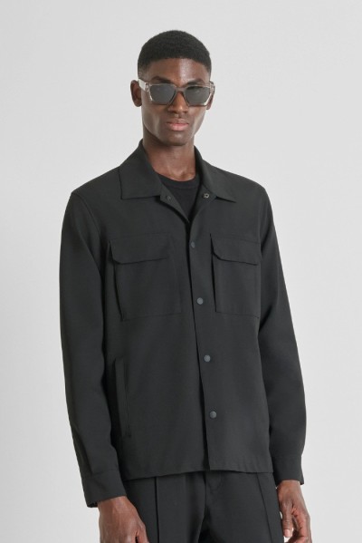 Antony Morato camicia regular fit in misto viscosa elastica mmsl00764-fa600295 — 805219040076190_1