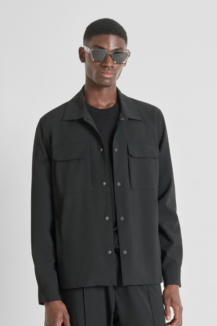 Antony Morato camicia regular fit in misto viscosa elastica mmsl00764-fa600295 [4389ca04]
