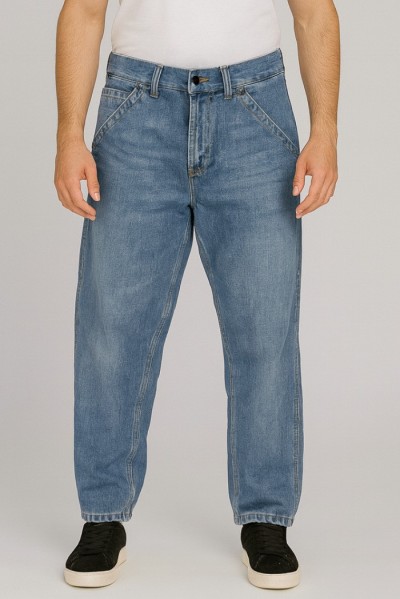 Urban Ring jeans baggy fit in denim di cotone ur9150017 [014a58a1]