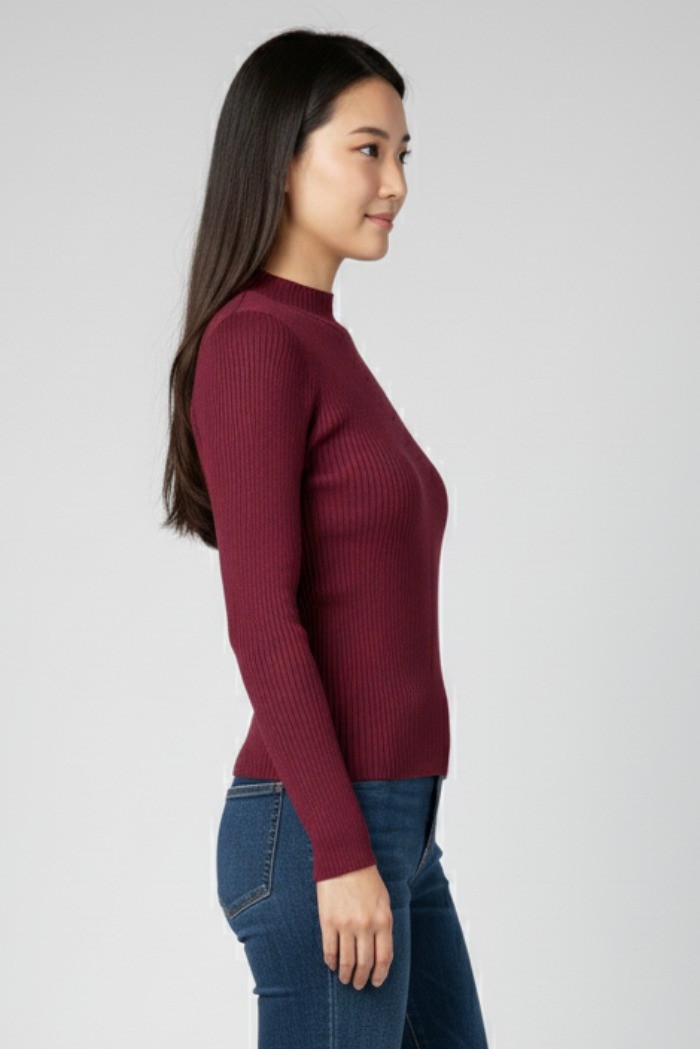 Blash maglia girocollo a costine in misto viscosa bs9700032 [e2c426a1]