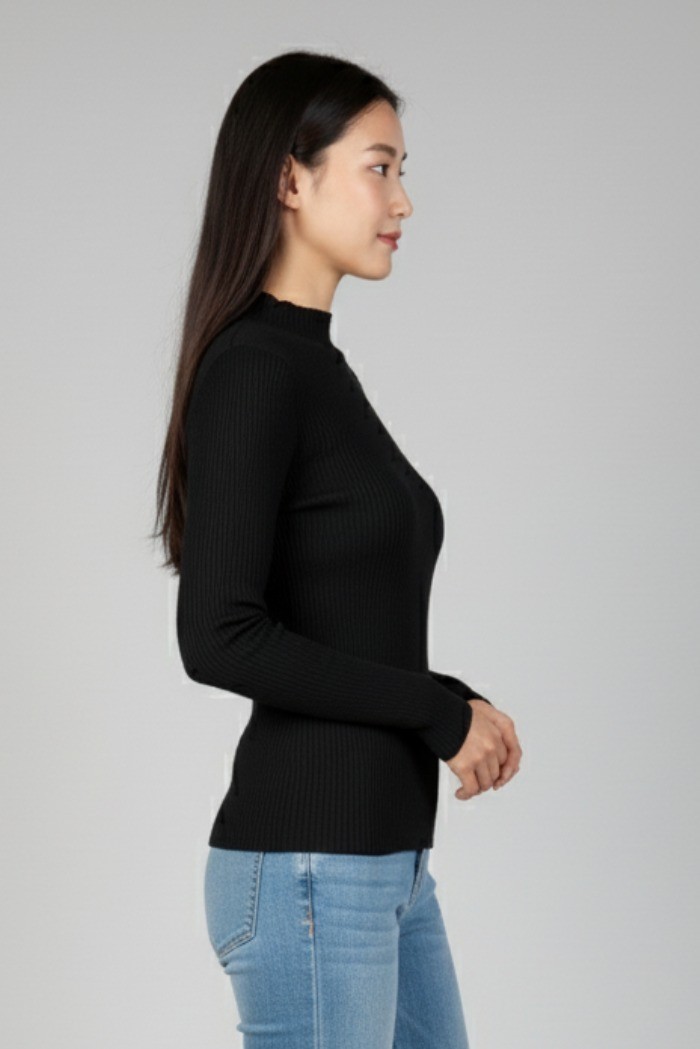 Blash maglia girocollo a costine in misto viscosa bs9700032 [db2d4d29]