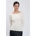 Influencer maglia a costine con scollo ampio 04h93097 [97ac160c]