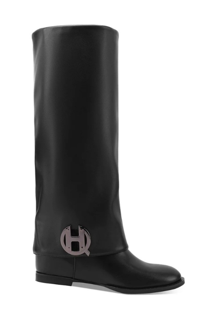 Queen Helena stivale con risvolto e gambale lungo K4072 [f24eae05]